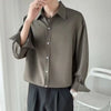 K-Style Plain Solid Casual Top