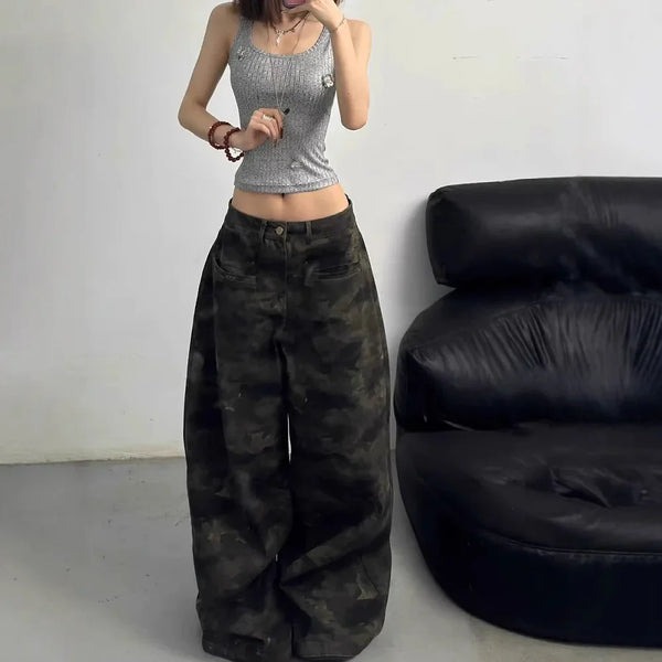 Classic Western Style Woodland Bell Leg Denim