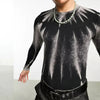Block-Style Slim Fit Long Sleeve Illustrated T-Shirt