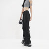 Kadın Wide Leg Pantolon, yakın çekim — Navra Wear