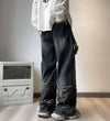 Fringe Faded Heritage Style High-Waisted Denim