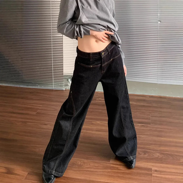 Heritage Relaxed High-Rise Bell Leg Denim alternatif görünüm