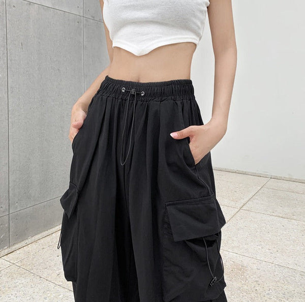 High-Rise Wide Leg Street Pants alternatif görünüm