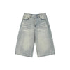 Effortless Versatile Cropped Wide Leg Denim Shorts