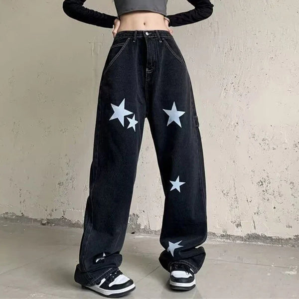 2000s Stellar Mosaic Bell Leg Denim
