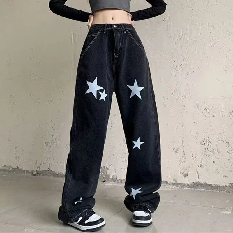 2000s Stellar Mosaic Bell Leg Denim
