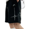 Verse Print Oversized Shorts
