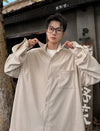 Square Collar Corduroy Casual Long Top