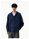 Oversize Ekose Gömlek, yakın çekim — Navra Wear