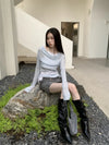Halter Two-Piece Fake Elegant T-Shirt