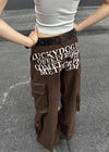 Academia Style Wide Fit Grunge Denim Utility Denim