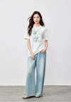 Comfortable Breezy-Cut Bright-Days Round T-Shirt