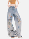 Metro Torn High-Rise Painted Bell Leg Denim