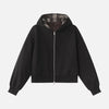 Ekose Fermuarlı Sweatshirt, kombin görünüm — Navra Wear
