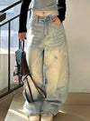 Sleek Faded High-Rise Bell Leg Denim