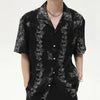 Floral Cuban Collar Retro Casual Top