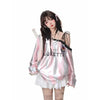 Bare Shoulder Retro Sweatshirt