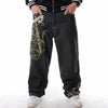 Stitched Spliced Classic Fit Denim