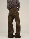 2000s Wild Print Flair High-Waisted Trousers