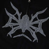 Web Print Dark Zip-Up Hooded Sweatshirt