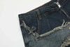 Vintage Yıldız Baskılı Jean Şort, yakın çekim — Navra Wear
