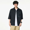 Featherweight Contrast Lapel Casual Top