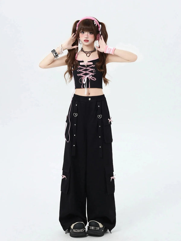 Sweet Cargo High-Rise Trousers alternatif görünüm