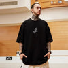 Frosted Urban Artwork Print Cotton Short T-Shirt