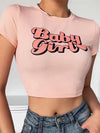 Pink Digital-Age Aesthetic Slim Fit Crop Top