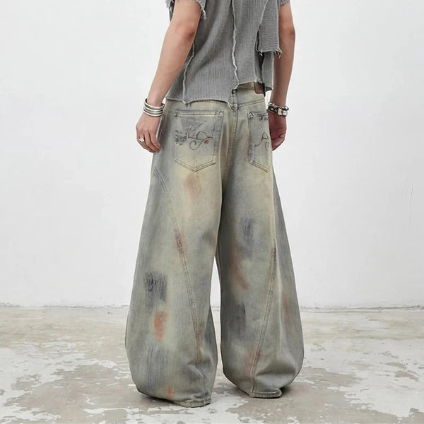 Classic Dirty Western Style Bell Leg Denim alternatif görünüm
