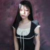Shadow-Print Lace Fragment Fairycore Aesthetics T-Shirt