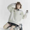 Vintage Color Block Sweatshirt, stil görünüm — Navra Wear