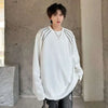 Collar Round Padded Long Sleeve T-Shirt