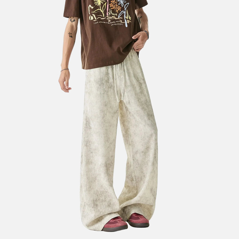 Wide Leg Batik Desenli Jogger, önden görünüm — Navra Wear