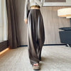 High-Rise Leather Wide-Leg