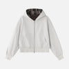 Ekose Fermuarlı Sweatshirt, yakın çekim — Navra Wear