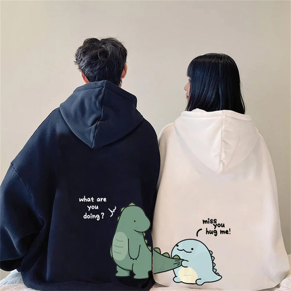 Dino Print Couple Sweatshirt