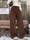 Wide Leg Fitilli Kadife Pantolon, detay görünüm — Navra Wear