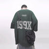 Throwback Oversized Letter Print Jersey T-Shirt