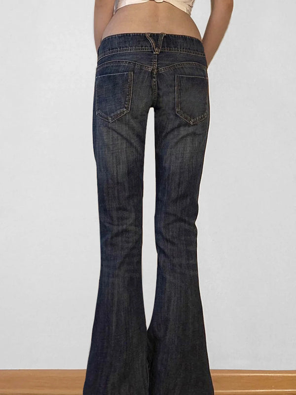 2000s Heritage Bell Button-Up Low Denim alternatif görünüm