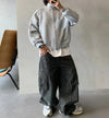 Color Block Fermuarlı Sweatshirt, kombin görünüm — Navra Wear