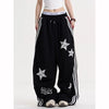 Wide Leg Çizgili Jogger, model üzerinde — Navra Wear