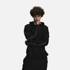 Raw Edge Wool Zip Hoodie