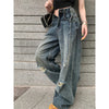 Classic Metro Rinse High-Rise Torn Denim