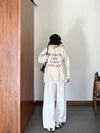 White Heritage High-Rise Bell Leg Denim
