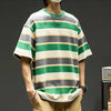 Men's Bar-Print Hip Hop Short Sleeve T-Shirt