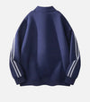 Fold Collar Patch Sweatshirt