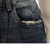 Kadın İspanyol Paça Jean Pantolon, yakın çekim — Navra Wear