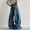 Heart Shaped Stitchwork Relaxed Bell Leg Denim