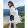 Shoulder-Stitch Mid-Length Woven Top